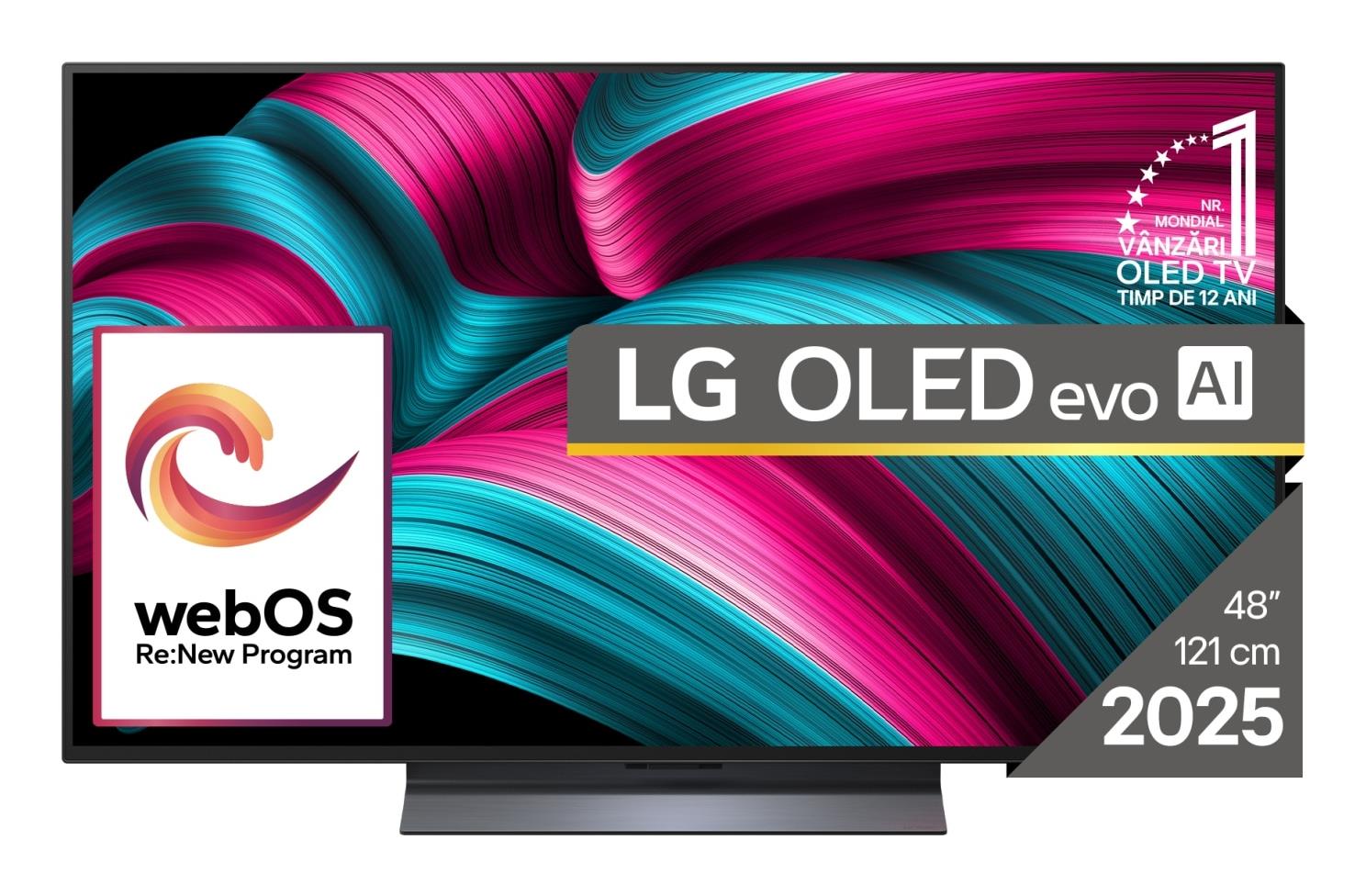TV Set LG 48" OLED/4K/Smart 3840x2160 Wireless LAN Bluetooth webOS Black OLED48C51LA
