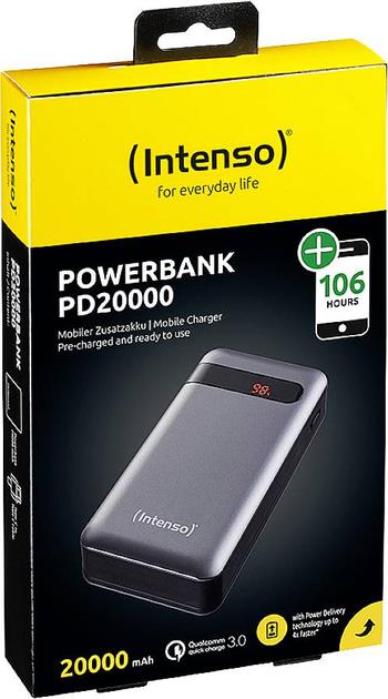 POWER BANK USB 20000MAH QC3.0/ANTHRACITE PD20000 INTENSO