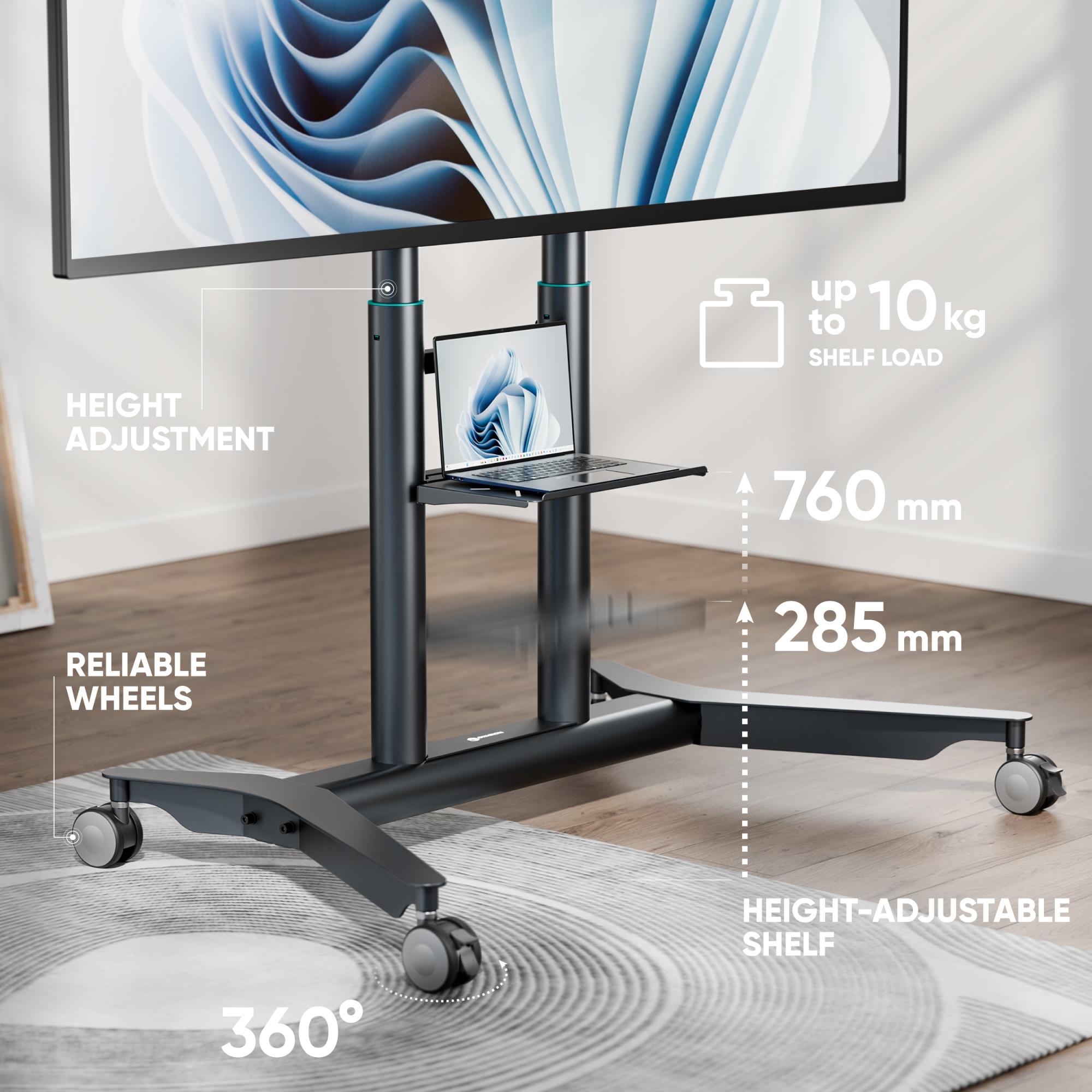 TV SET ACC MOBILE STAND/55-90"/GRAPHITE TS1871-G ONKRON