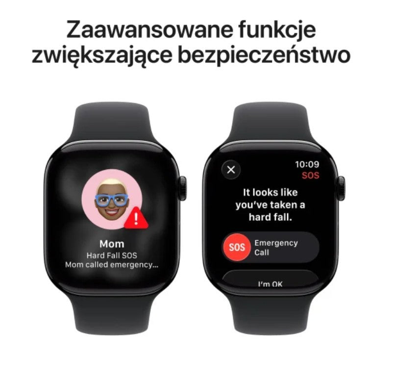 Watch Series 11 GPS+Cellular 42mm Space Grey Aluminium Case with Black Sport Band - M/L