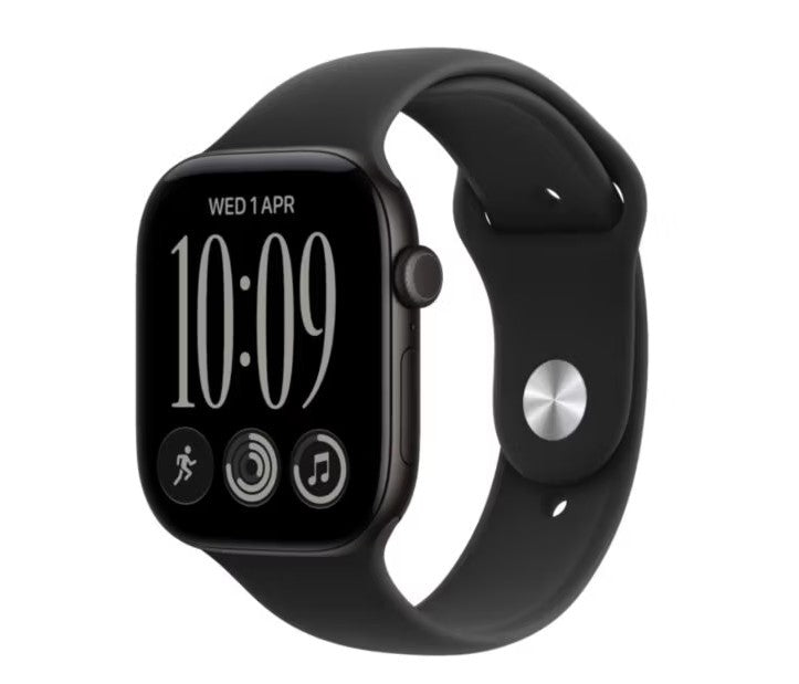 Watch Series 12 GPS+Cellular 46 mm Black Aluminium Case with Black Sport Band - M/L