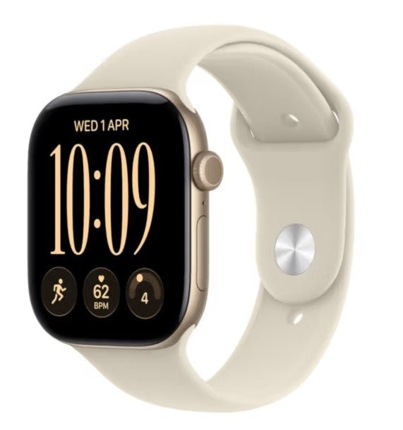 Watch Series 12 GPS 46 mm Light Gold Aluminium Case with Sand Sport Band - M/L