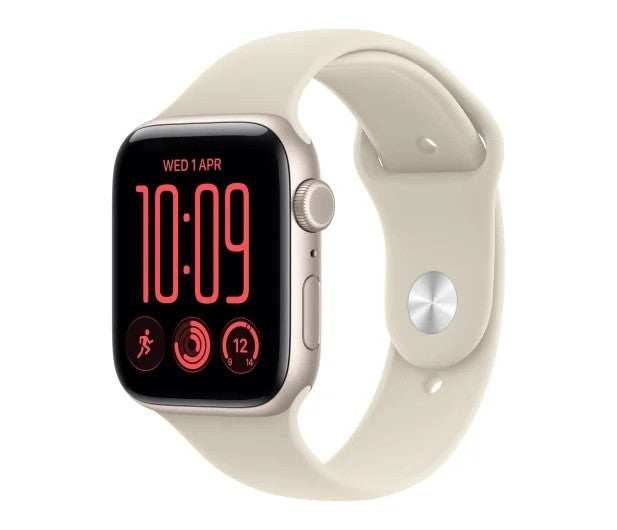 Smartwatch Watch SE 3 GPS + Cellular, 44mm Aluminium Case in Starlight, Starlight Sport Band - M/L