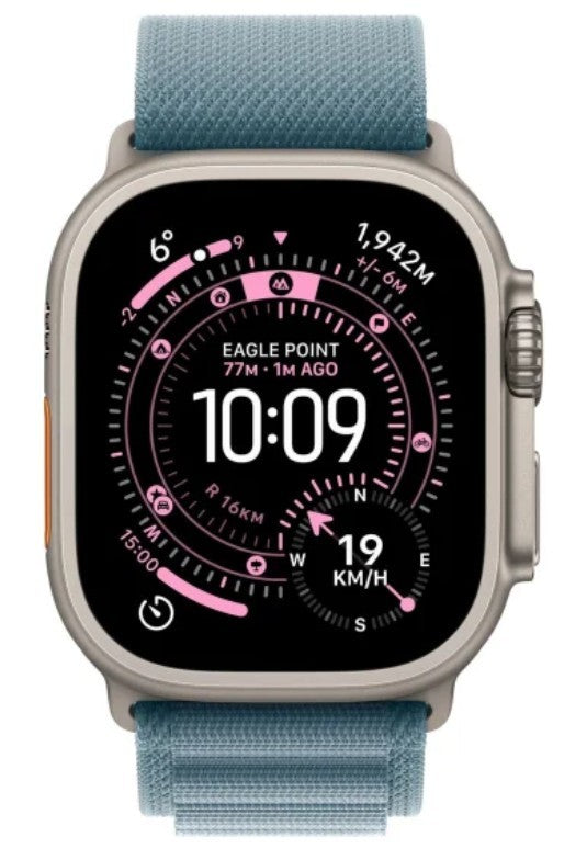 Watch Ultra 3 GPS + Cellular 49mm Natural Titanium Case with Light Blue Alpine Loop - Small