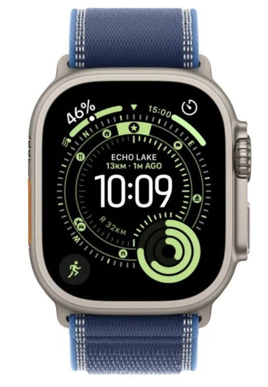 Watch Ultra 3 GPS + Cellular 49mm Natural Titanium Case with Blue/Bright Blue Trail Loop - M/L