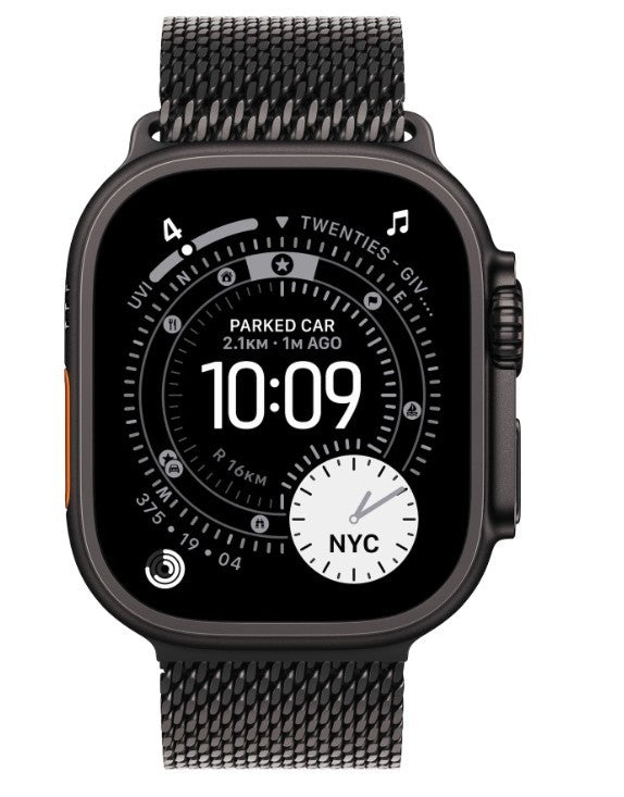 Watch Ultra 3 GPS + Cellular 49mm Black Titanium Case with Black Titanium Milanese Loop - Medium