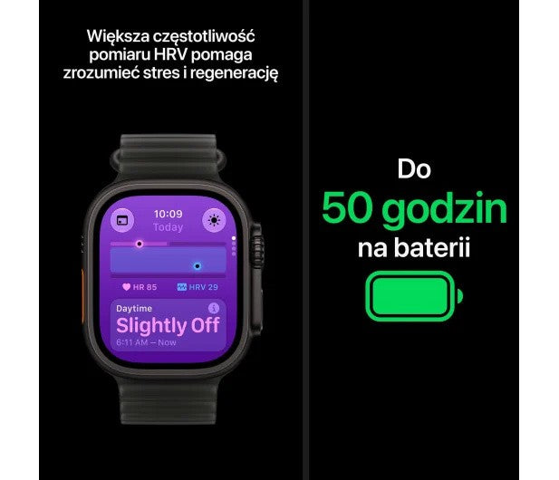 Smartwatch Watch Ultra 4 GPS + Cellular 49mm Black Titanium Case with Burgundy Alpine Loop - M