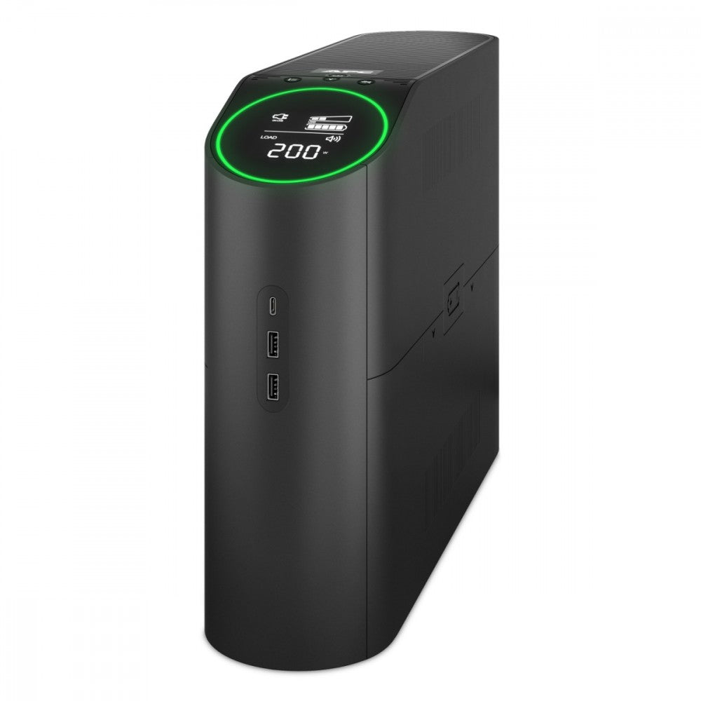 UPS BGM2200B-GR Back-UPS Pro, 2200VA/1320W, Tower, 230V, 4xSchuko and 2xIEC C13 outlets, RGB Lights, Pure Sine Wave, Midnight (Black)