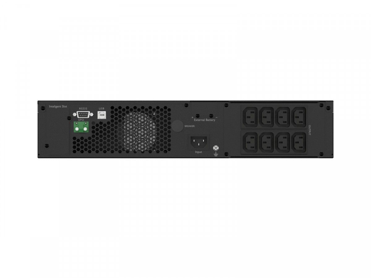 UPS On-Line Rack 1000VA - 8×IEC C13, USB-B, LCD, Metal Dust-Free Enclosure