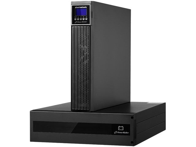 UPS On-Line 6kVA RTG PF1, 2x IEC Out + Terminal, USB/RS-232, LCD, Rack 19 inches + batteries