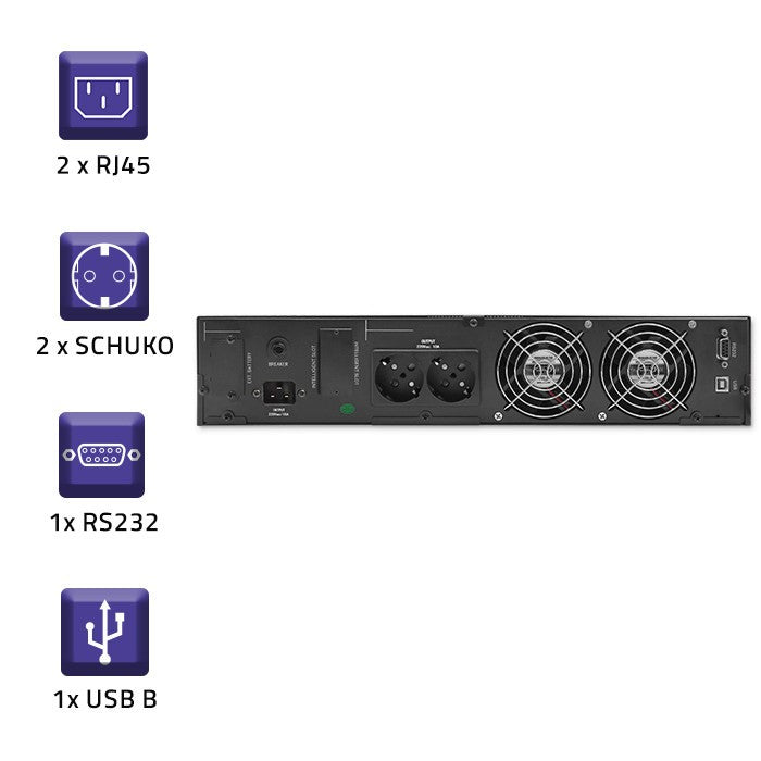 Uninterruptible power supply UPS RACK, 2kVA