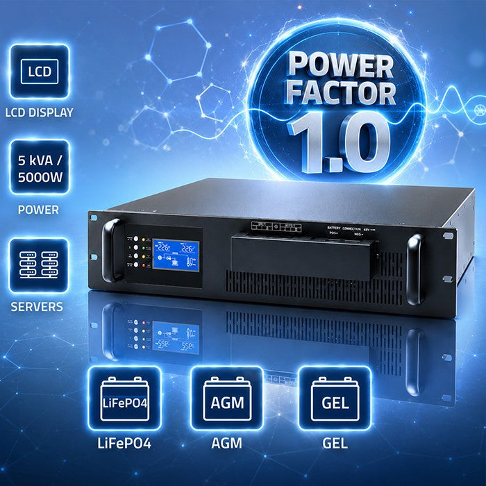 Pure Sine Wave UPS for RACK 5kVA 5000W PF1.0