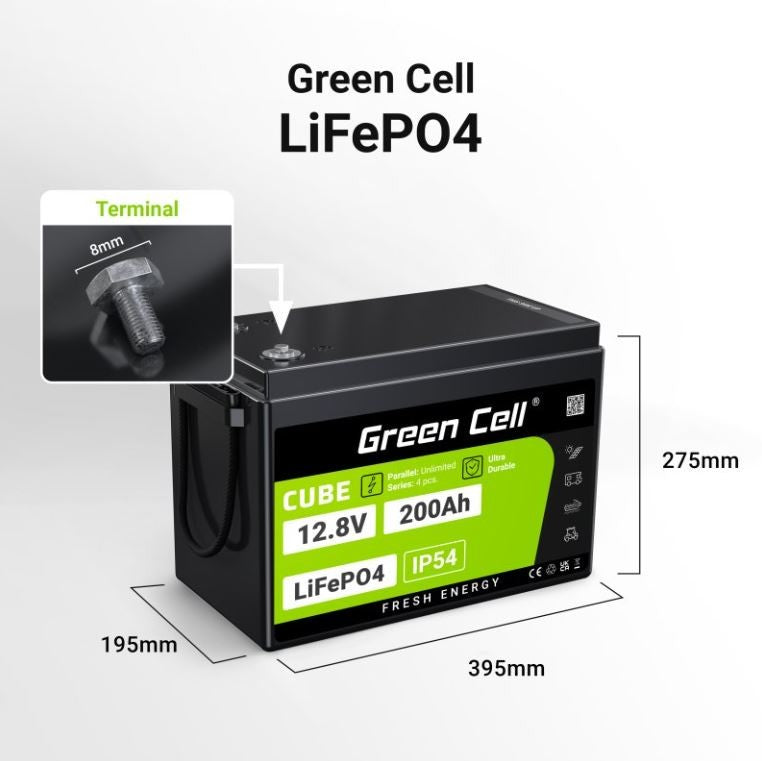 LiFePO4 battery 200Ah 12V/12.8V 2560Wh