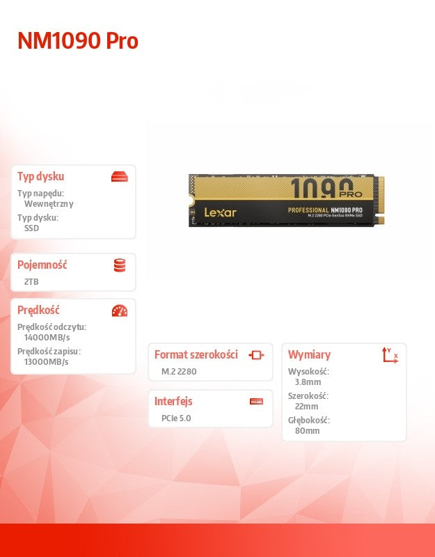 SSD Disk NM1090 Pro 2TB Gen5 14000/13000
