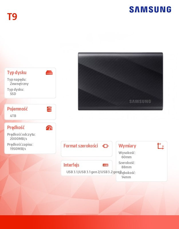 Portable SSD T9 4TB USB3.2 GEN.2 black