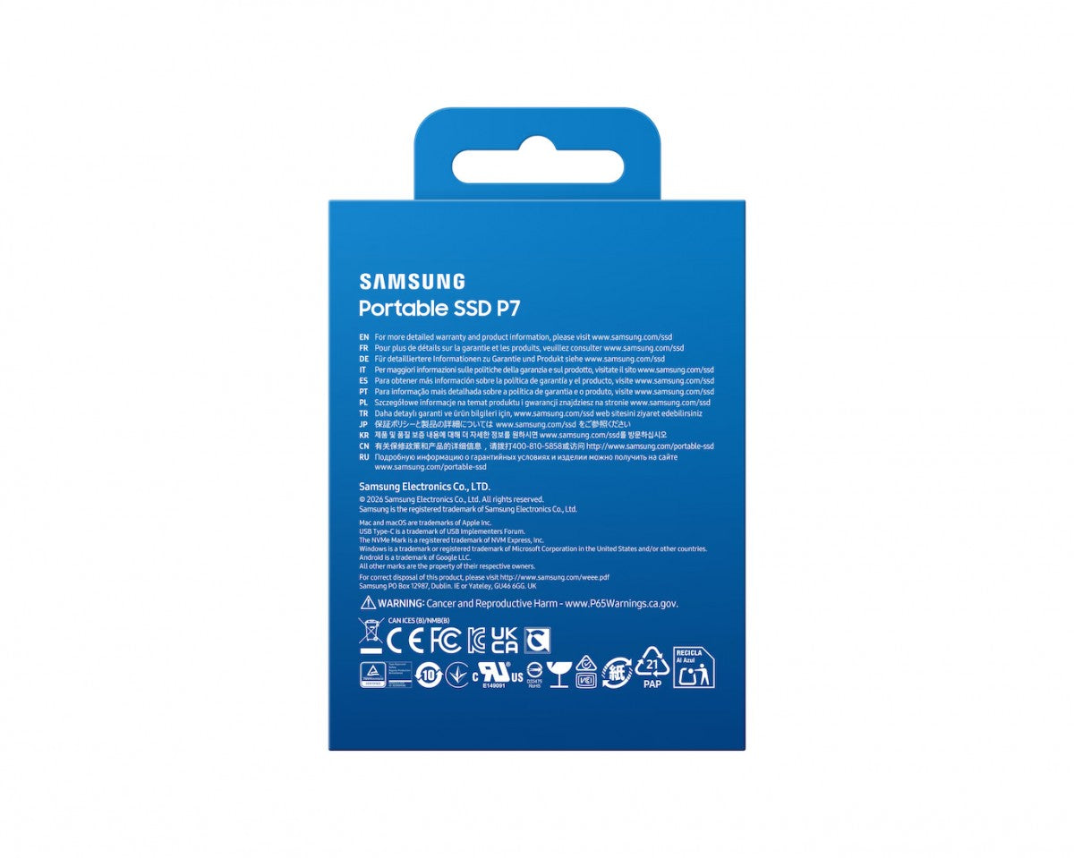 SSD Portable P7 1TB USB4.0 GEN 3x2 MU-PF1T0G/WW