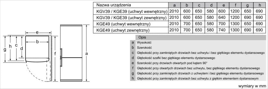Fridge-freezer KGE49AICA