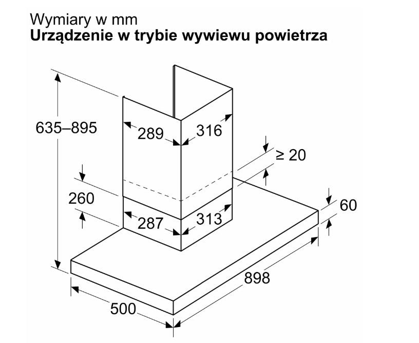 DWB93BC30 Hood Metal look 90 cm