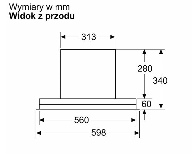 DBB63BC60 Hood Serie 2 black integrated