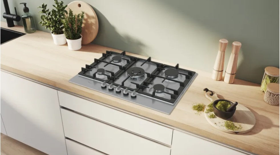 Gas hob PCQ7A5I90 75 cm inox
