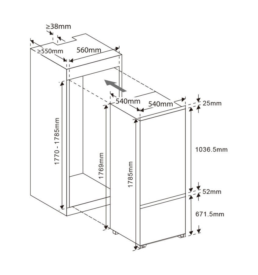 Fridge-freezer MPM-259-KBI-16/E