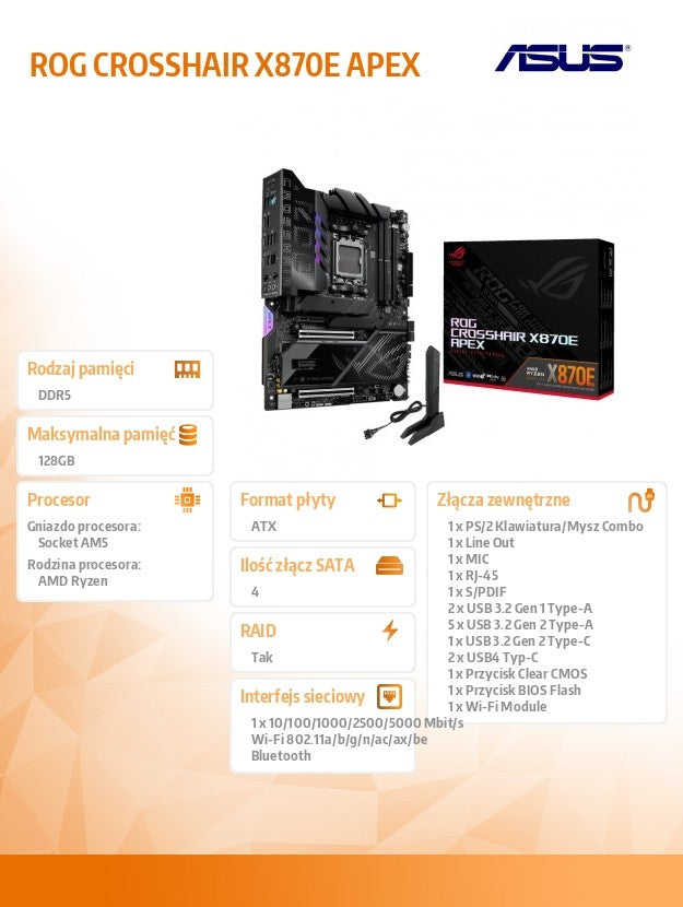 Motherboard ROG CROSSHAIR X870E APEX