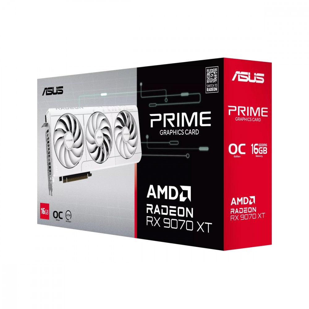 Graphics card Radeon RX 9070 XT PRIME OC WHITE 16GB GDDR6 256bit 3DP/HDMI