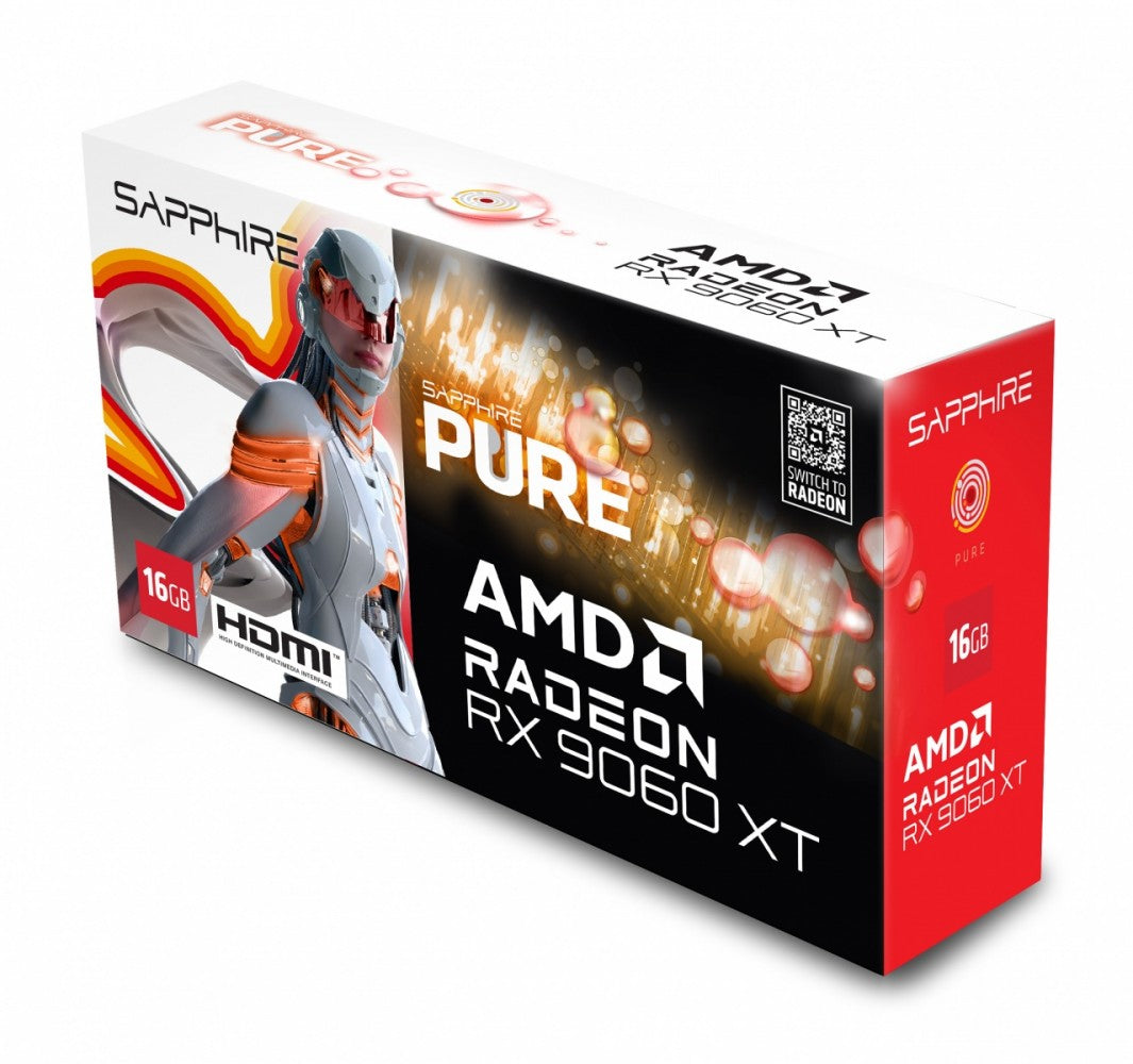Graphics card Radeon RX 9060 XT PURE 16GB GDDR6 128bit DP/2HDMI