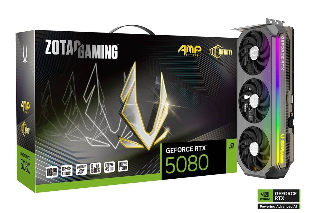 Graphics card GeForce RTX 5080 AMP EXTREME INFINITY 16GB GDDR7 256bit 3DP/HDMI