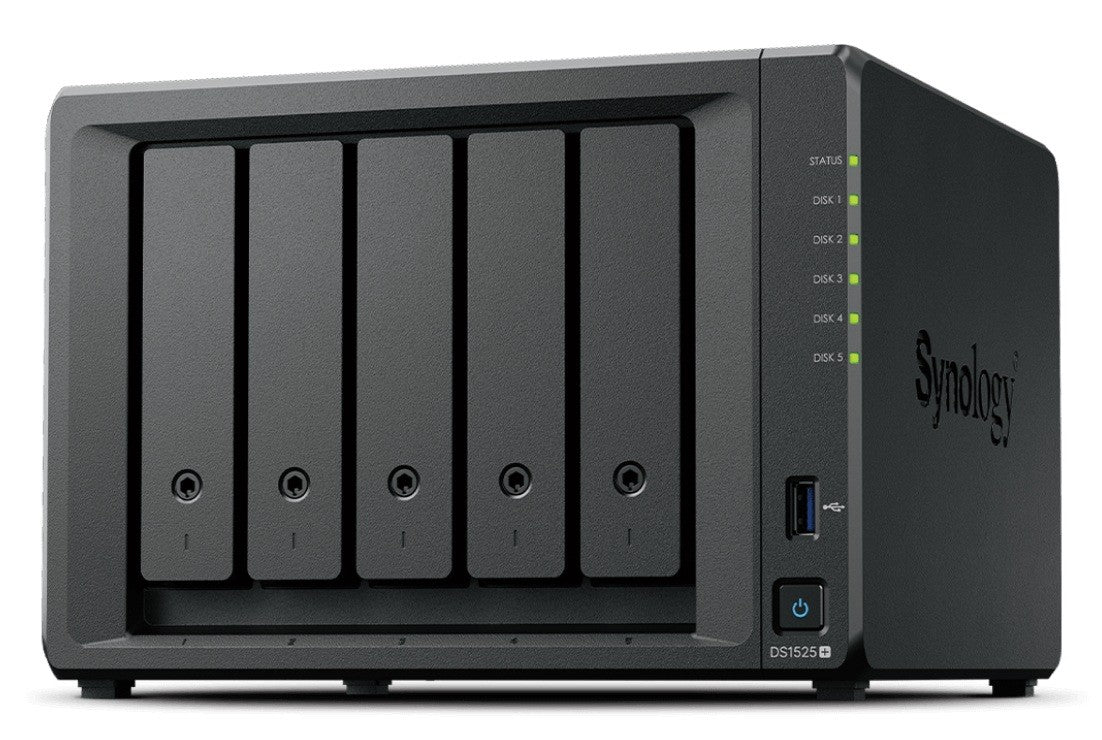 Server DS1525+ V1500B 2,2Ghz 1x8GB DDR4 2x2,5GbE 3Y