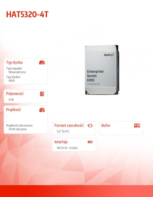 HDD 3.5 inch HAT5320-4T 4TB SATA 7,2k 5Y