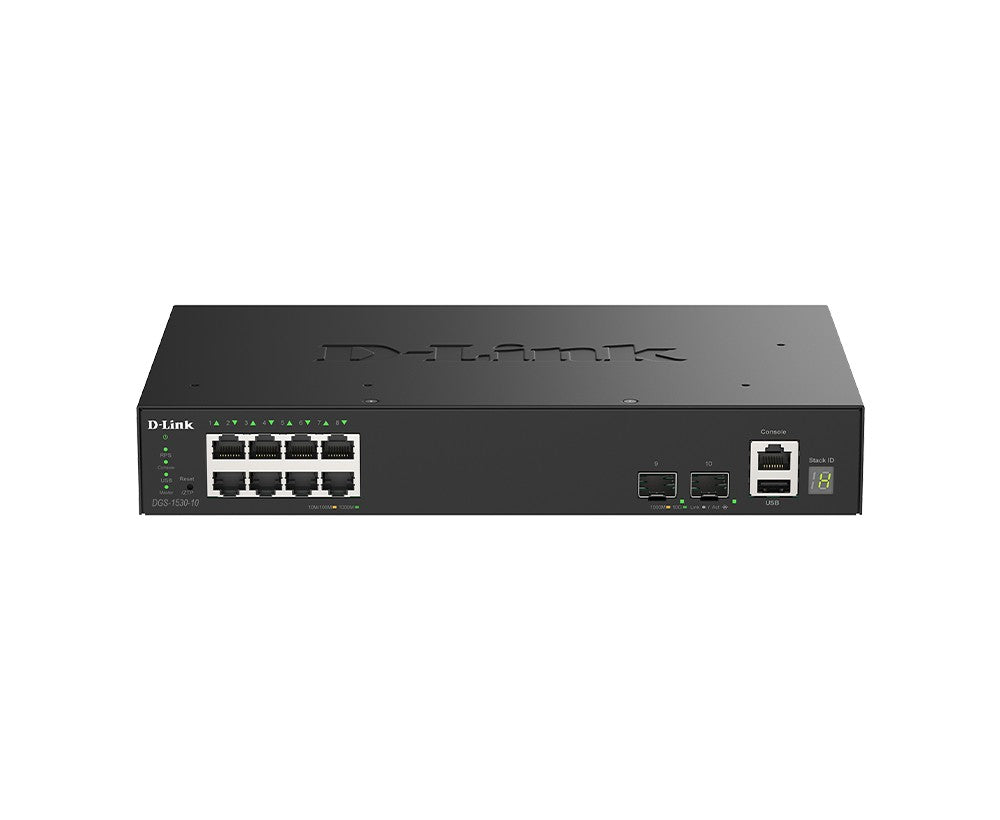 Smart Managed Switch DGS-1530-10/E 8 Ports GE + 2 Ports 10G SFP+