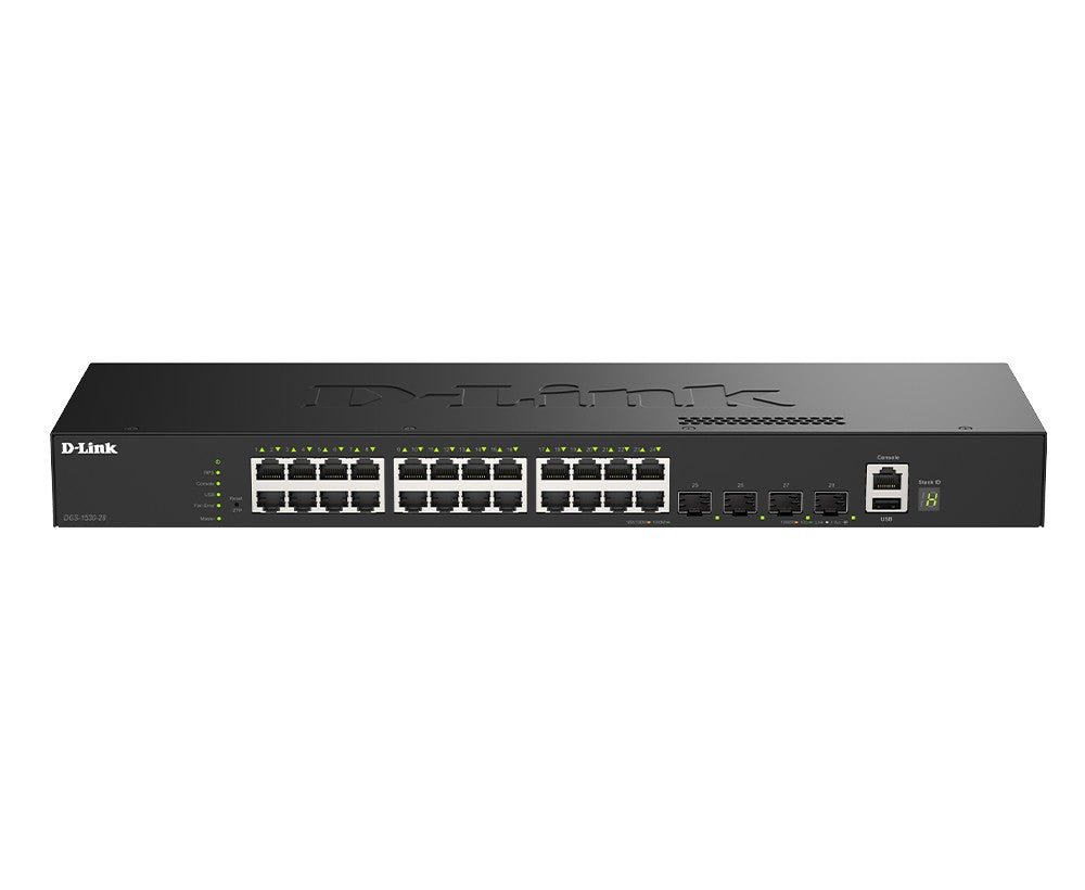 Smart Managed Switch DGS-1530-28/E 24 Ports GE + 4 Ports 10G SFP+