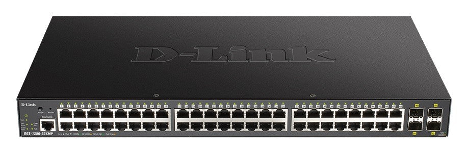 Switch DGS-1250-52XMP 48GE PoE+ 4SFP+