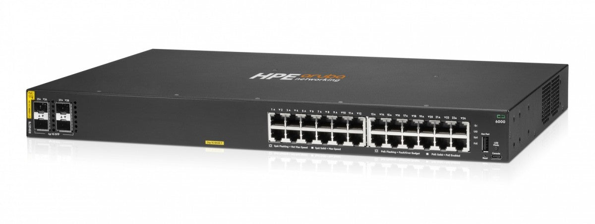 Switch Aruba Networking 6000 24G Class4 PoE 4SFP 370W R8N87B