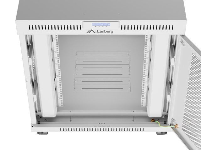 Free-standing installation rack cabinet 19 inches 15U 800x1000 perforated doors LCD gray (Flat pack)