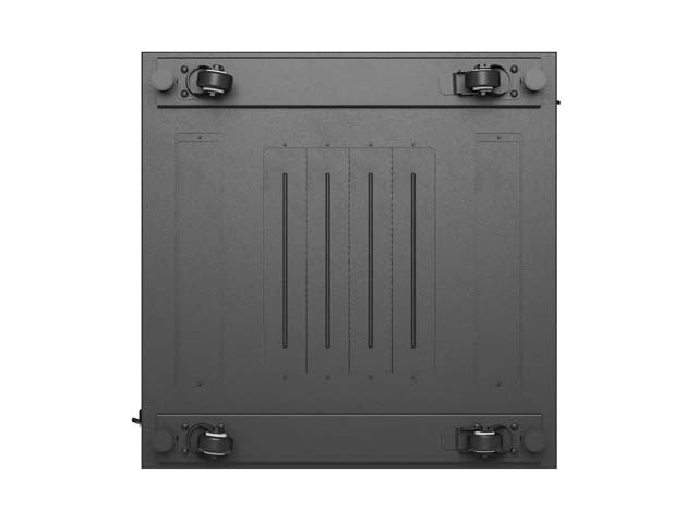 19-inch 18U floor-standing rack cabinet, 600x600, perforated door, LCD (flat-pack), black