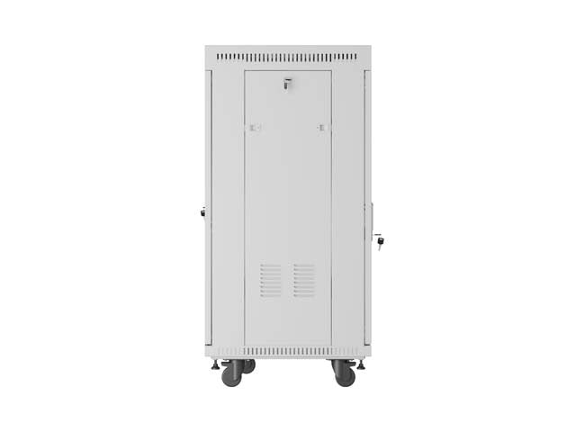 19-inch 22U floor-standing rack cabinet, 600x600, glass door, LCD (flat-pack), grey