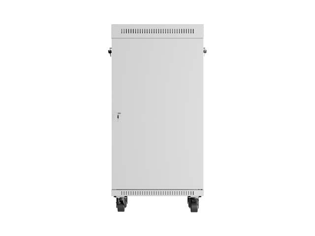 19-inch 22U floor-standing rack cabinet, 600x600, glass door, LCD (flat-pack), grey