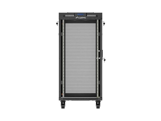 Standing 19" 24U Rack Installation Cabinet 600×600 FF01-6624-23B Perforated Door with LCD (Flat pack) V2
