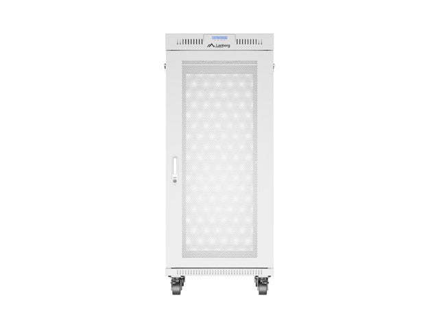 Free-standing installation rack cabinet 19 inches 27U 600x800 perforated doors LCD gray (Flat pack)