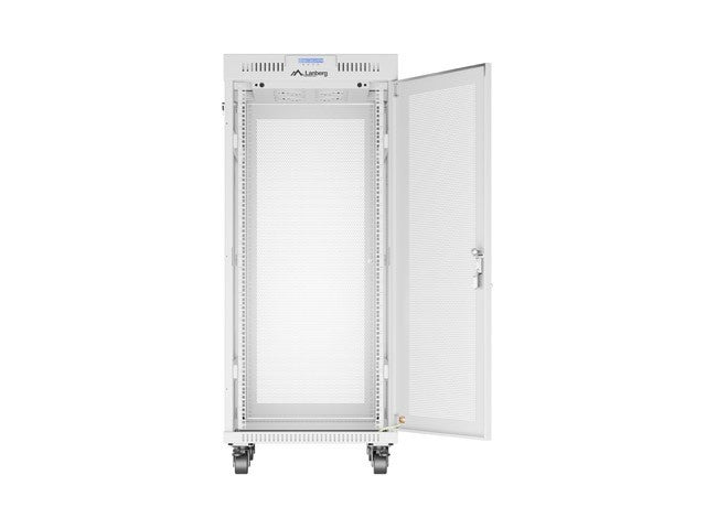 Free-standing installation rack cabinet 19 inches 27U 600x800 perforated doors LCD gray (Flat pack)