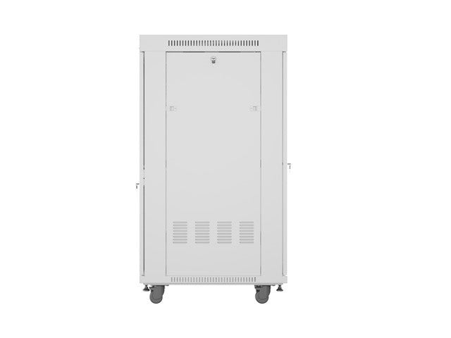 Free-standing installation rack cabinet 19 inches 27U 600x800 perforated doors LCD gray (Flat pack)