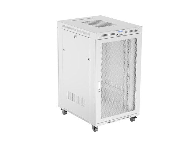 Free-standing installation rack cabinet 19 inches 27U 800x1000 perforated doors LCD gray (Flat pack)
