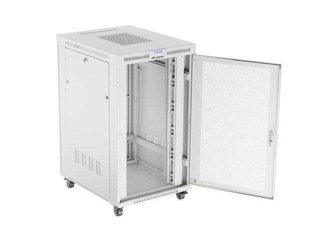 Free-standing installation rack cabinet 19 inches 27U 800x1000 perforated doors LCD gray (Flat pack)