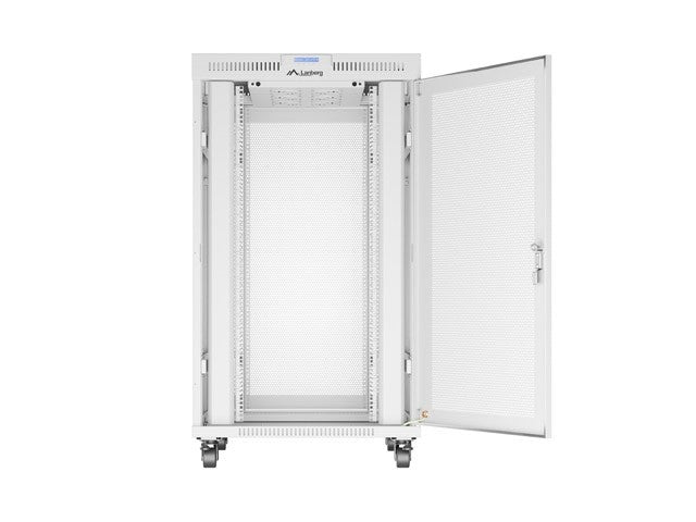 Free-standing installation rack cabinet 19 inches 27U 800x1000 perforated doors LCD gray (Flat pack)