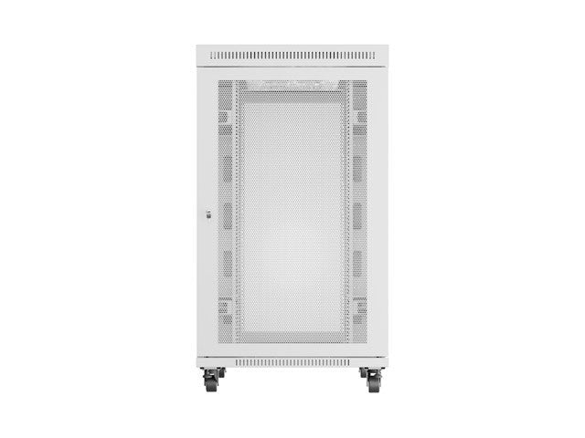 Free-standing installation rack cabinet 19 inches 27U 800x1000 perforated doors LCD gray (Flat pack)