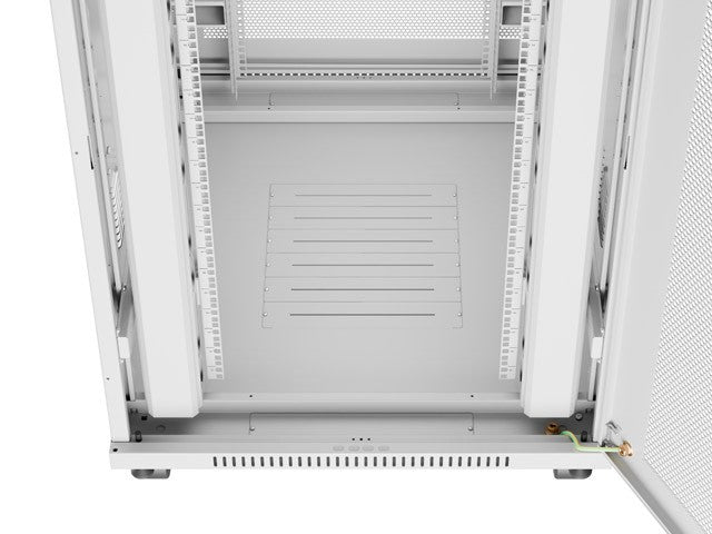 Free-standing installation rack cabinet 19 inches 27U 800x1000 perforated doors LCD gray (Flat pack)
