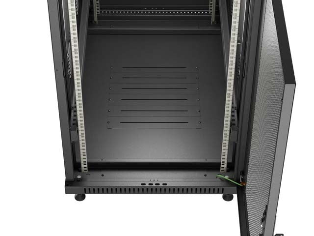 19-inch 27U floor-standing rack cabinet, 600x1000, mesh door, (flat-pack), black