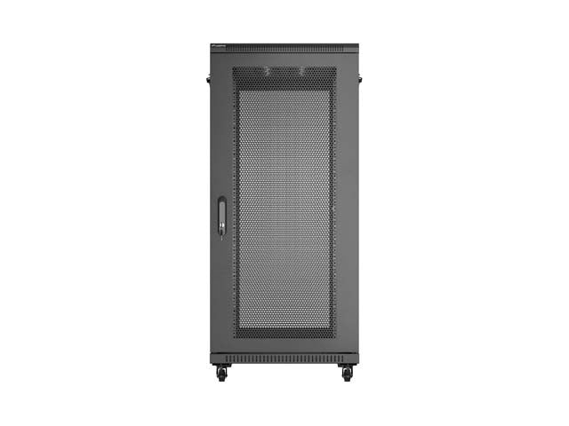 19-inch 27U floor-standing rack cabinet, 600x1000, mesh door, (flat-pack), black